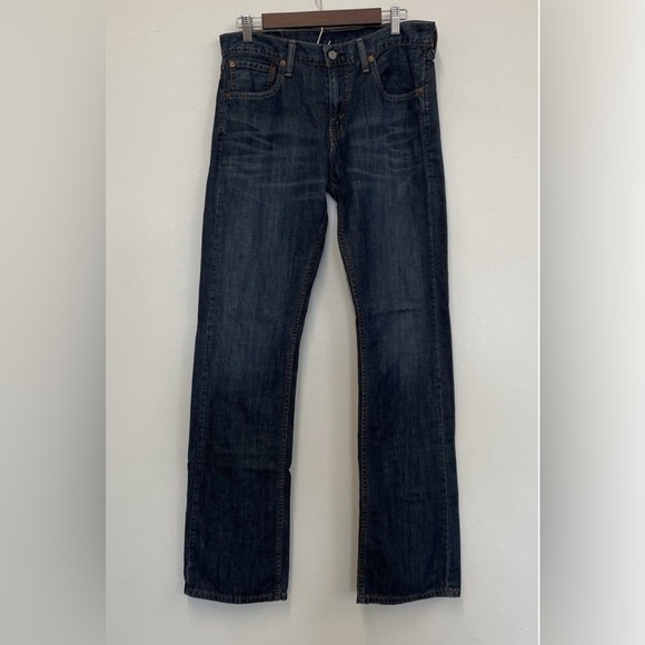 Levis 527 Mens Jeans 32x36 Blue Jean Slim Fit Bootcut Medium Wash Adult Pants - Picture 1 of 4